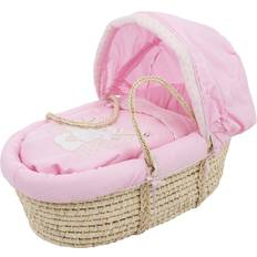 Pink Bassinetts Kid's Room OBaby B is for Bear Moses Basket 19.3x33.5"