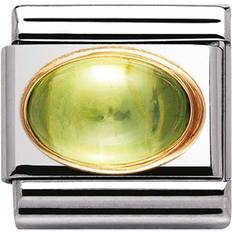 Peridot Jewellery Nomination Composable Classic Link August Birthstone Charm - Silver/Gold/Peridot