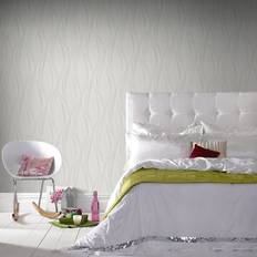 Tango White & Silver Wallpaper (101397)