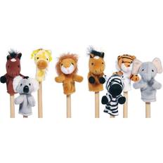 Goki Lelut Goki Finger Puppet Wild Animals Set