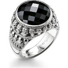 Thomas Sabo Skull Ring - Silver/Onyx (TR1903-051-11-54)