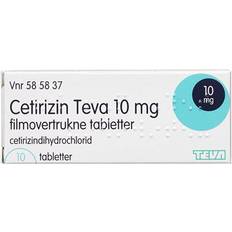 Teva Håndkøbsmedicin Cetirizin Teva 10mg 10 stk Tablet