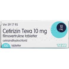 Tablet til børn Cetirizin Teva 10mg 100 stk Tablet