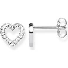 Thomas Sabo Glam & Soul Heart Large Earrings - Silver/White