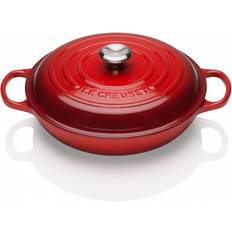 Rouge Plats à gratin peu profonds Le Creuset Cerise Signature avec couvercle 2 L 26 cm