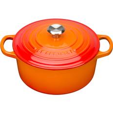 Piano cottura a induzione Casseruole Le Creuset Volcanic Signature Cast Iron Round con coperchio 3.3 L 22 cm