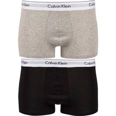 Beige - Herre Underbukser Calvin Klein Modern Cotton Trunks 2-pack - Grey/Black