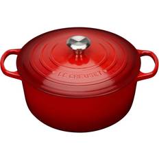 Le creuset 28cm Le Creuset Cerise Signature Cast Iron Round med låg 28cm