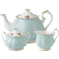 Royal Albert Polka Rose Tea Set Servering 3st