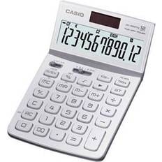 Casio JW-200TW, Työpöytä 12 lukua, Akku/Aurinko, Valkoinen