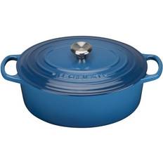 Le creuset 4.1 Le Creuset Marseille Blue Signature Cast Iron Oval med låg 27cm