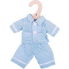 2 Dolls & Doll Houses Bigjigs Blue Pyjamas 28cm Doll