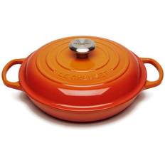 Orange Traktörgrytor Le Creuset Signature med lock 2.2 L 26 cm