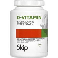 D vitaminer 50mcg Skip Nutrition D-Vitamin 50mcg 120 stk