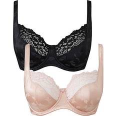 Clothing Pretty Secrets Laura Full Cup Bra 2-pack - Black/Blush