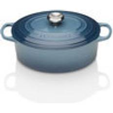 Le Creuset Cast Iron Cookware Le Creuset Marine Signature Cast Iron Oval with lid 4.7 L 29 cm