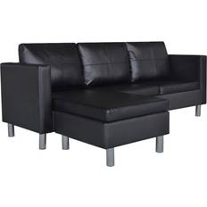 Leder - Ledersofas vidaXL 241979 Sofa 122cm 3-Sitzer