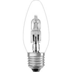 Bougie Lampes halogènes Osram Ampoule flamme Eco halogène culot E27 ø 35x95mm 30W 2700K 405lm 230V dimmable halo eco Ledvance