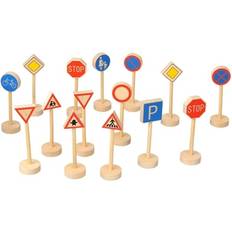 Madera Accesorios para vehículos de juguete Goki Traffic Signs Assortment I WM397