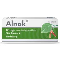 Cetirizine Hydrochloride Håndkøbsmedicin Alnok 10mg 30 stk Tablet