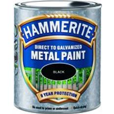 Hammerite Direct to Galvanised Metal Paint Black 0.75L