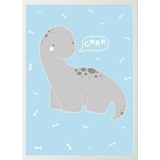 Tavlor & Posters A Little Lovely Company Baby Brontosaurus Poster 50x70cm