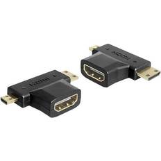 Hdmi til mini hdmi adapter DeLock HDMI - Mini HDMI/Micro HDMI Adapter M-F