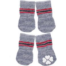 Chien - Vêtements pour chiens Animaux de compagnie Trixie Chaussettes Pour Chien Anti-Dérapantes - Gris