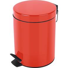 Poubelles à pédale Spirella Poubelle Salle De Bain 25 x 17 x 22.5 cm Rouge