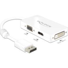 Kabler DeLock DisplayPort - VGA/HDMI/DVI-D M-F 0.2m