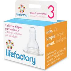 Lifefactory Tetinas de silicona tamaño 3 a 6 Meses Set 2 unidades