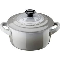 Pink Mini Casseroles Le Creuset Mist Gray with lid 0.25 L 10 cm
