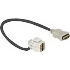 Et stik - HDMI-kabler DeLock Keystone HDMI-HDMI F-F 0.3m