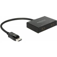 DeLock 2HDMI-DisplayPort M-F 0.3m