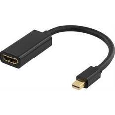 Deltaco 4K Mini DisplayPort - HDMI Adapter M-F 0.2m