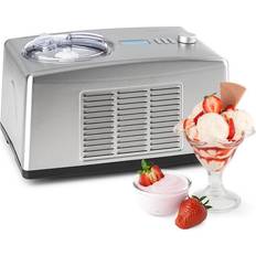 Máquinas de Helado Klarstein Yo & Yummy 2-in-1 Máquina de helado & Yogur Yogurtera Heladera Maker 150W 1,5l acero inoxidable