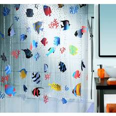 Spirella Rideaux de Douche Spirella Rideau De Douche PEVA FISH 180 x 200 cm Multicolor Vinyl