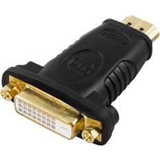 Dvi to hdmi Deltaco HDMI - DVI-D Adapter M-F