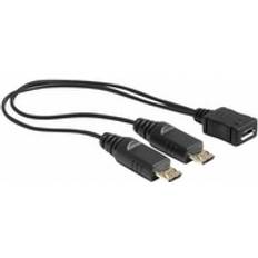 2 han 1 hun usb DeLock USB Micro-B-USB Micro-B M-F 0.2m