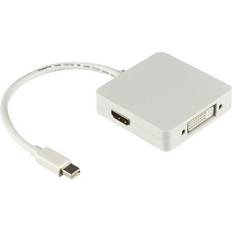 Mini displayport to hdmi adapter Deltaco Mini DisplayPort - DVI/HDMI/DisplayPort Adapter M-F 0.2m