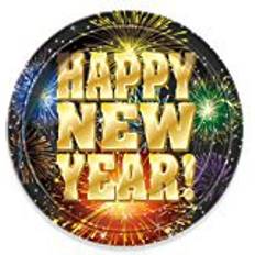 Fireworks New Year Paper Plate 8-pack