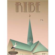 Vissevasse Ribe Storks Poster 30x40cm