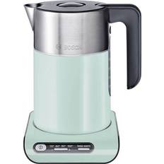 Bouilloires Bosch TWK8612P 1.5 l 2000 w Noir Gris Turquoise Plastique Acier Inoxydable Thermostat Réglable Indicateur de Niveau D'eau