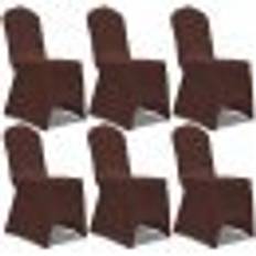 Polyester Housses vidaXL 131413 Housse de chaise Marron