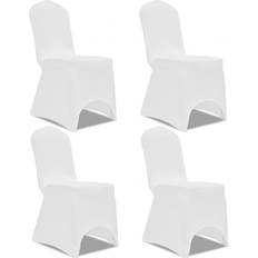 Fundas de silla suelta vidaXL 131408 4pcs (White) Funda de silla suelta Blanco