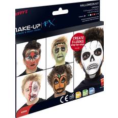 Skelett Maskerad Smink Smiffys Make Up FX Aqua Halloween Kit