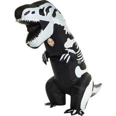 T rex dräkt Maskerad Morphsuit Kids Giant T Rex Skeleton Uppblåsbar dräkt