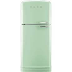 Freezer above Fridge Fridge Freezers Smeg FAB50LPG Green