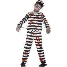 Smiffys Costume Zombie Detenuto, comprende Pantaloni, Top, Cappello Manette