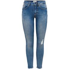 Only Onlblush Ankle Skinny Fit Jeans - Light Blue Denim